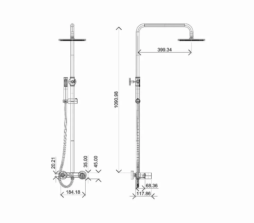 Душевая система Boheme Stick 128-GG.2 золото