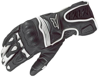 Мотоперчатки AXO Fight BLK/WHT L (Черный-белый)