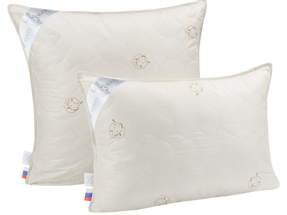 Подушка 2-х камерная на молнии "РУ. АЛЬПАКА" Русская сказка, тик, ультра-степ, Россия.