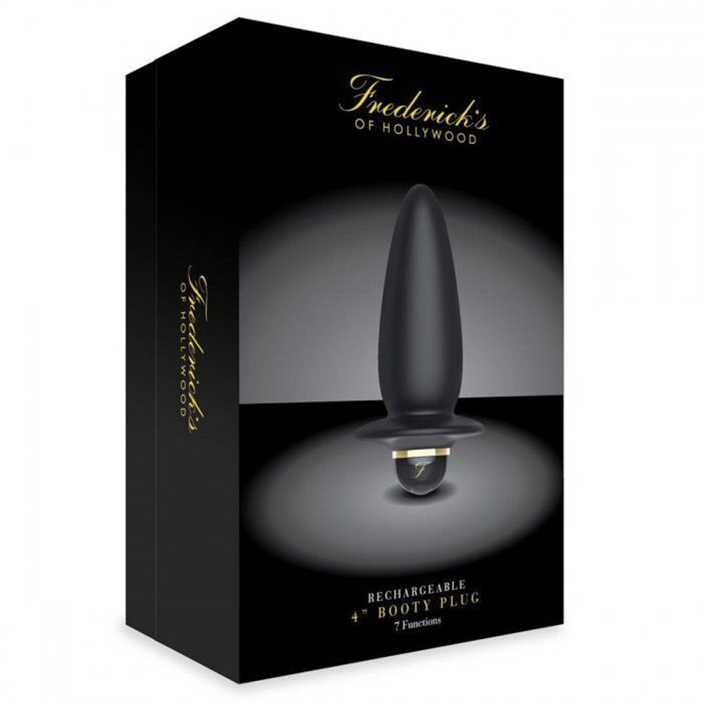 Черный анальный виброплаг Booty Plug (Цвет: черный)