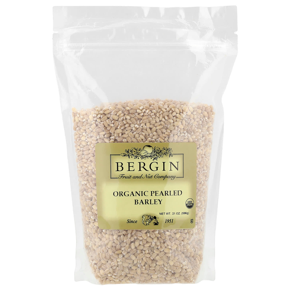 Bergin Fruit and Nut Company, Органический перловый ячмень, 596 г (21 унция)