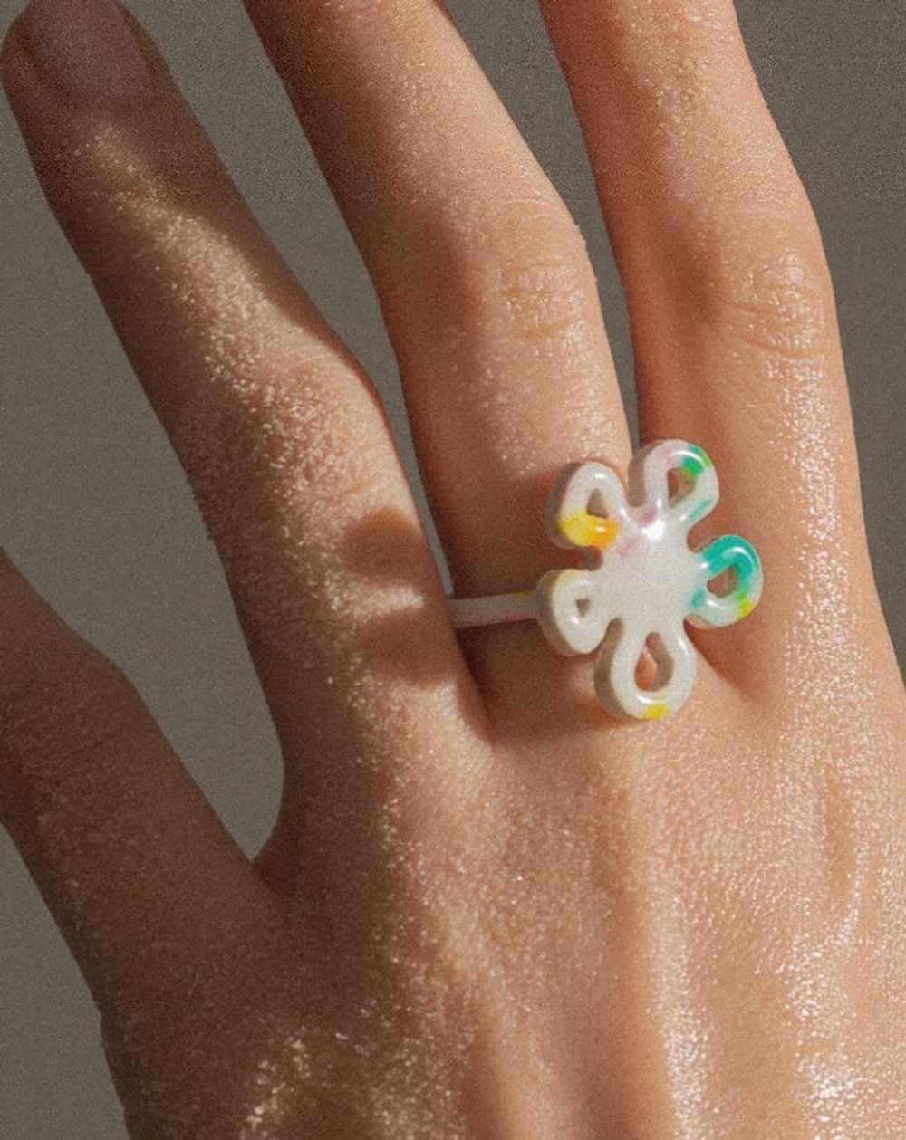 Recycle Object UNDERWATER FLOWER RING