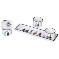 НАБОР СОУСНИКОВ НА ПОДСТАВКЕ LEFARD "FAMILY FARM" 5 ПР. 25 * 7 * 5 СМ (КОР=24НАБ.)