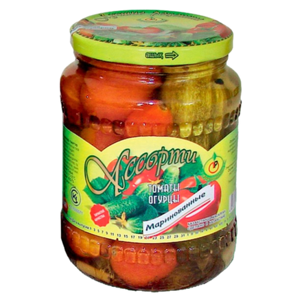 Овощное ассорти №2 Томаты и огурцы 670 мл