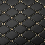 Ковры 3D SHACMAN X3000 (экокожа, черный, бежевая строчка)