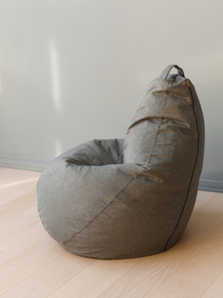 Кресло Мешок Груша Серая Рогожка (2XL, Классический)