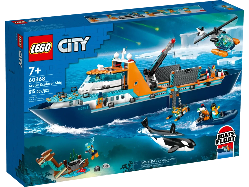 Конструктор LEGO City 60368 Корабль «Исследователь Арктики»