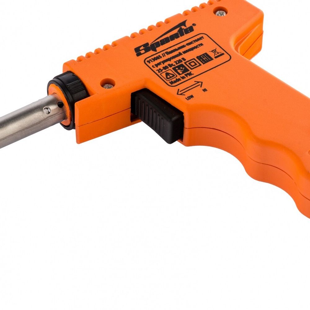 Паяльник-пистолет с регулировкой мощности 25-80 Вт, 220 В Sparta, 913065