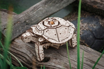 Механическая Черепаха от Eco Wood Art (EWA) - Деревянный конструктор, сборная модель, 3D пазл