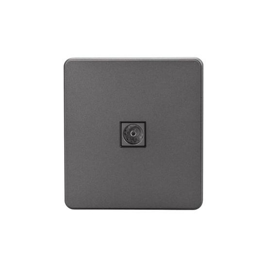 Розетка ROUND TV с/у титан KRANZ