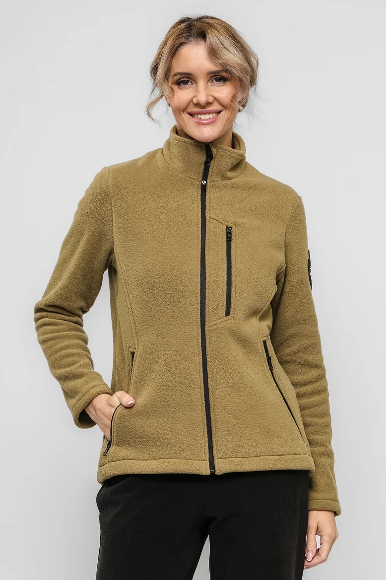 Кофта "НОХО" флисовая женская, цвет "Болотные угодья"