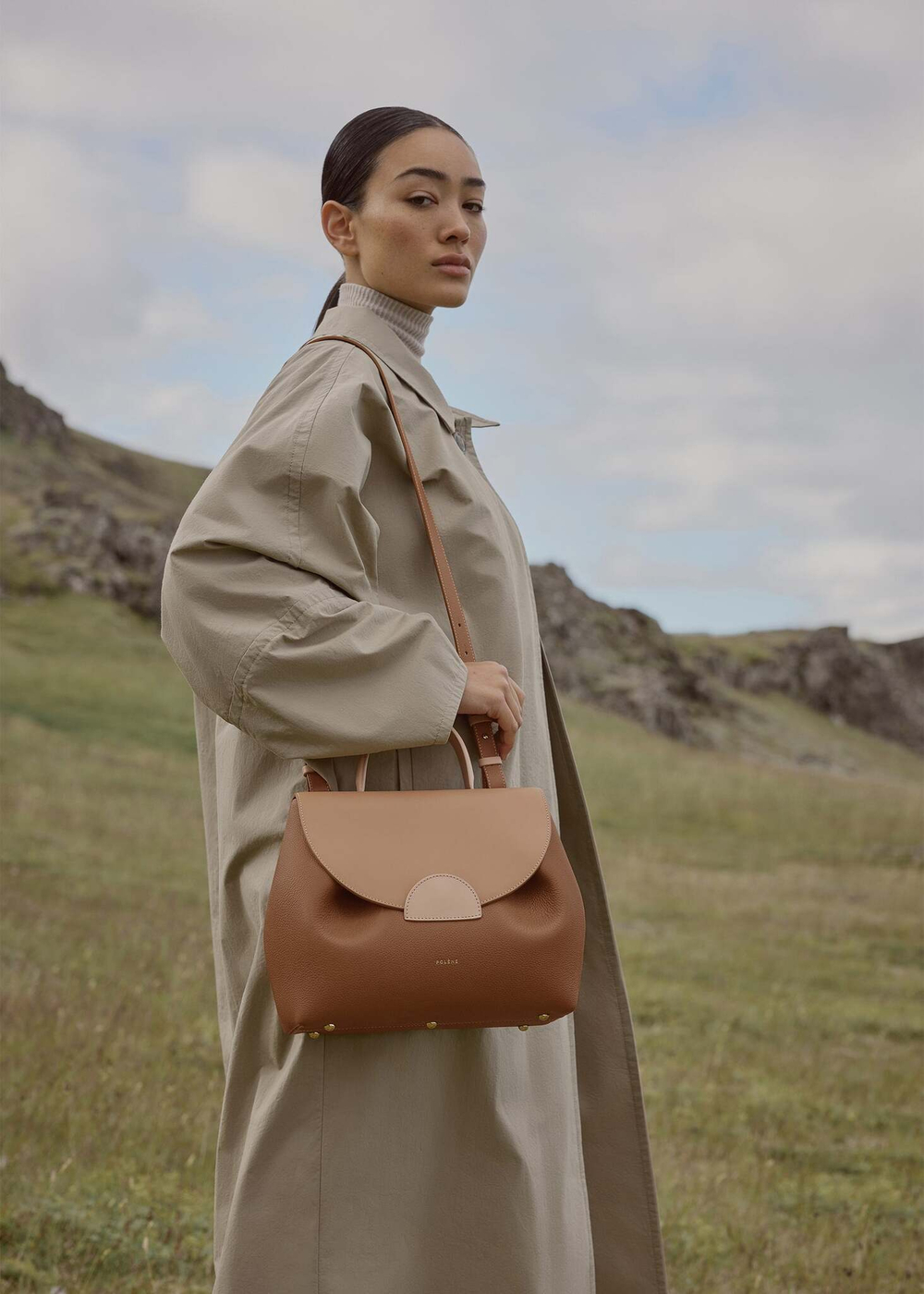 Сумка Polene Numéro Un EDITION TRIO CAMEL