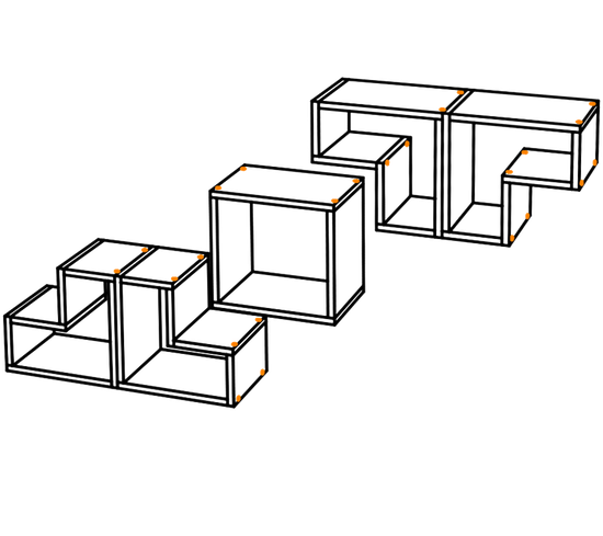 Смарт-1 (bts) Полка (Секция универсальная) крафт