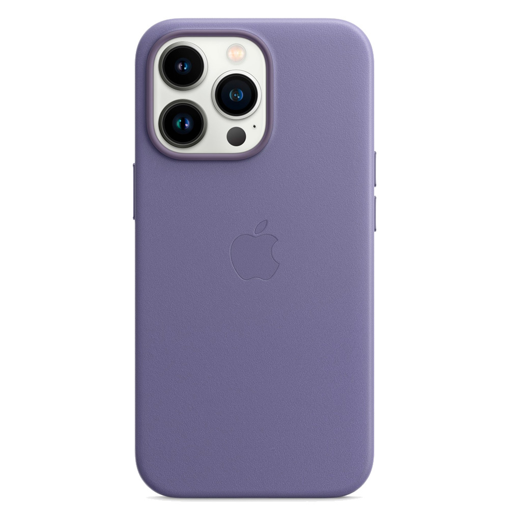 Кожаный чехол с поддержкой MagSafe Apple Leather Case для iPhone 13 Pro, Wisteria (Сиреневая глициния)