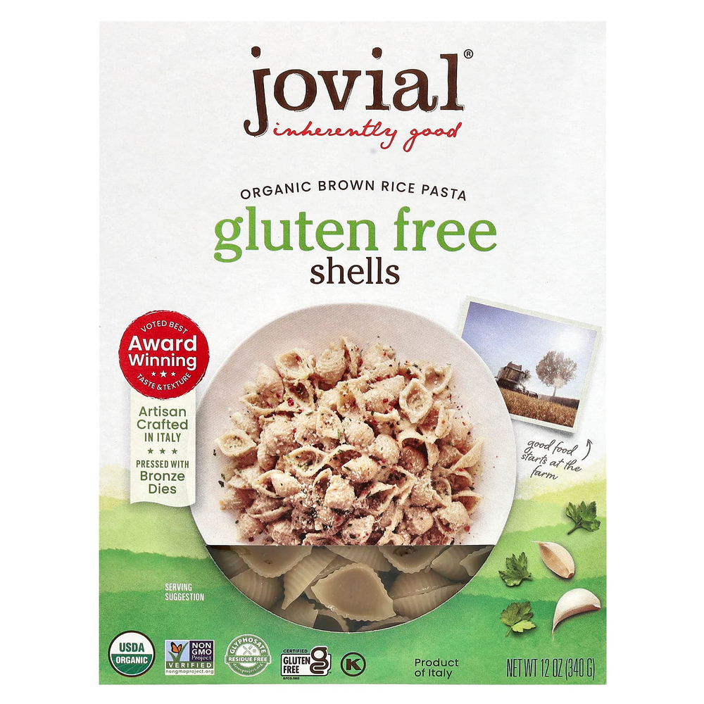 Jovial, Органическая паста из коричневого риса, в скорлупе, 340 г (12 унций)