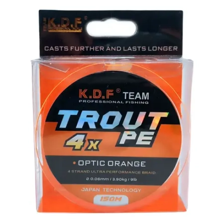Плетёный шнур KDF Trout PE X4 0.06мм 150m
