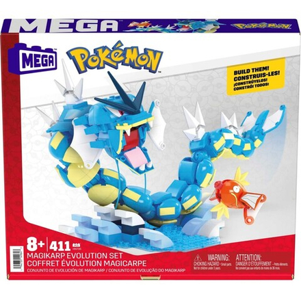 MEGA Pokemon - Набор строительных блоков Magikarp evolution из 411 элементов. HNT95 / артикул   HNT95  / GTIN 194735149643