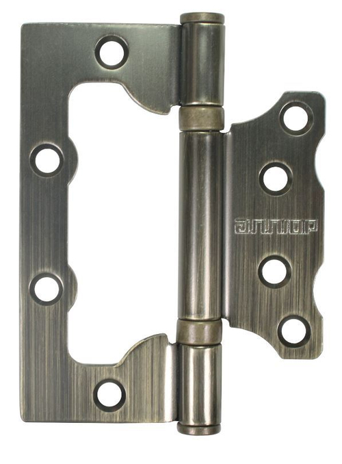 Петля  БЕЗ ВРЕЗКИ  АЛЛЮР  накл. 2BB MАВ  бронза мат. (цена за 2шт) 100*75  2 подш. БЛИСТЕР /12158