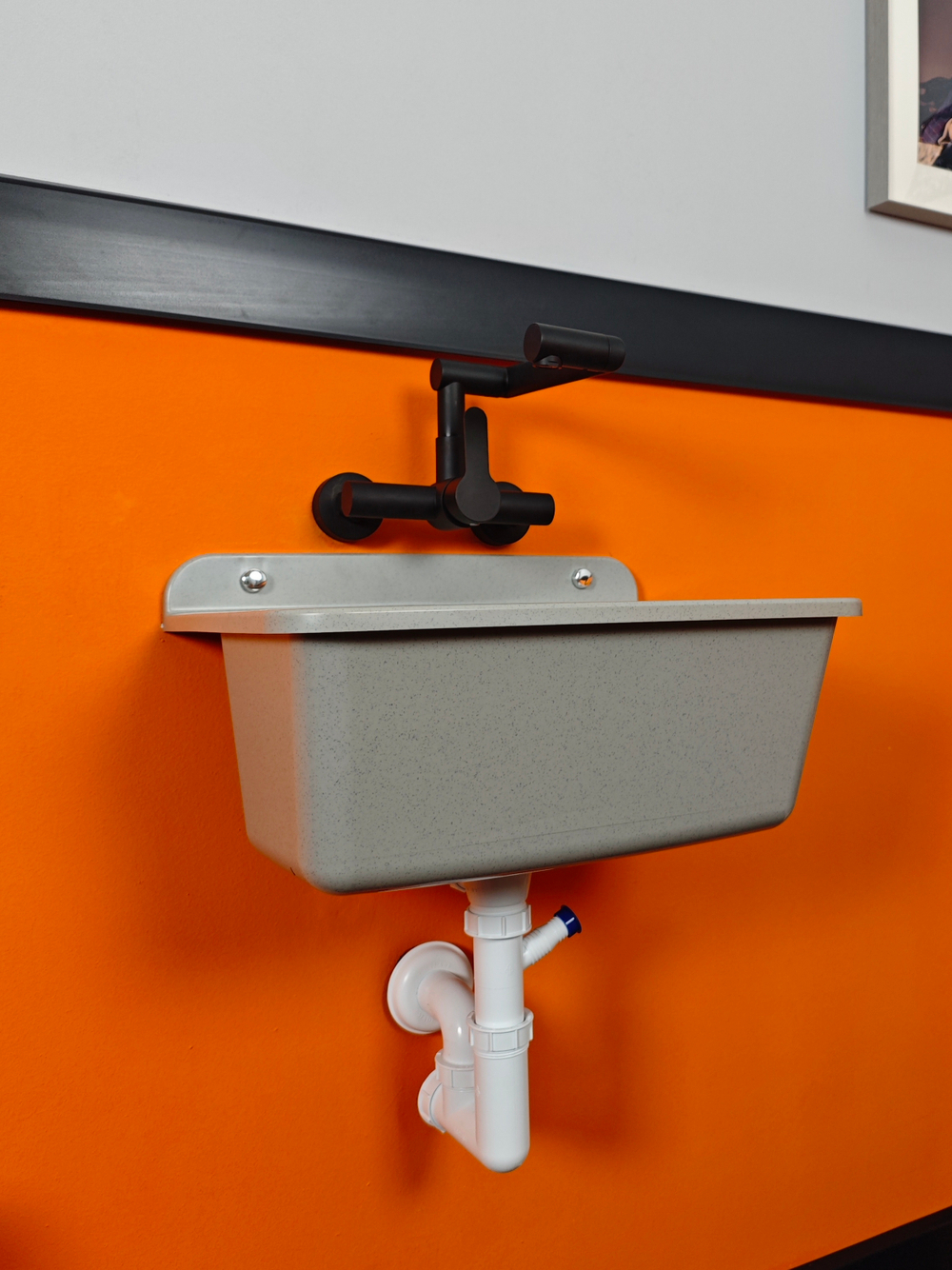 Пластиковая техническая раковина DRK GREY