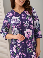 Халат Х-262/баклажан-цветущийсад