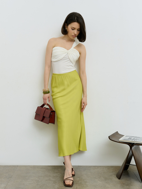 Юбка прямая лайм