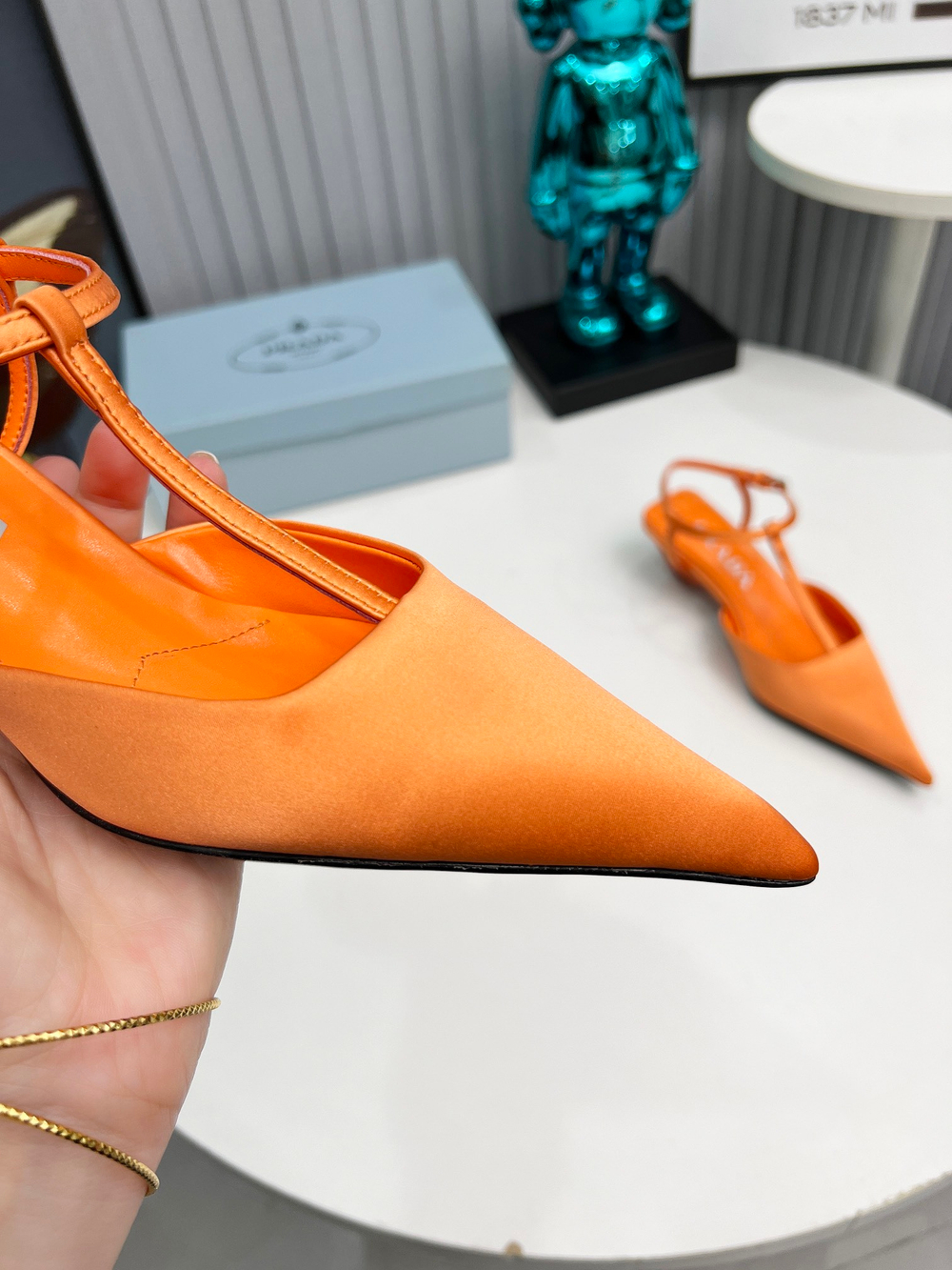 Prada Satin Slingback Pumps