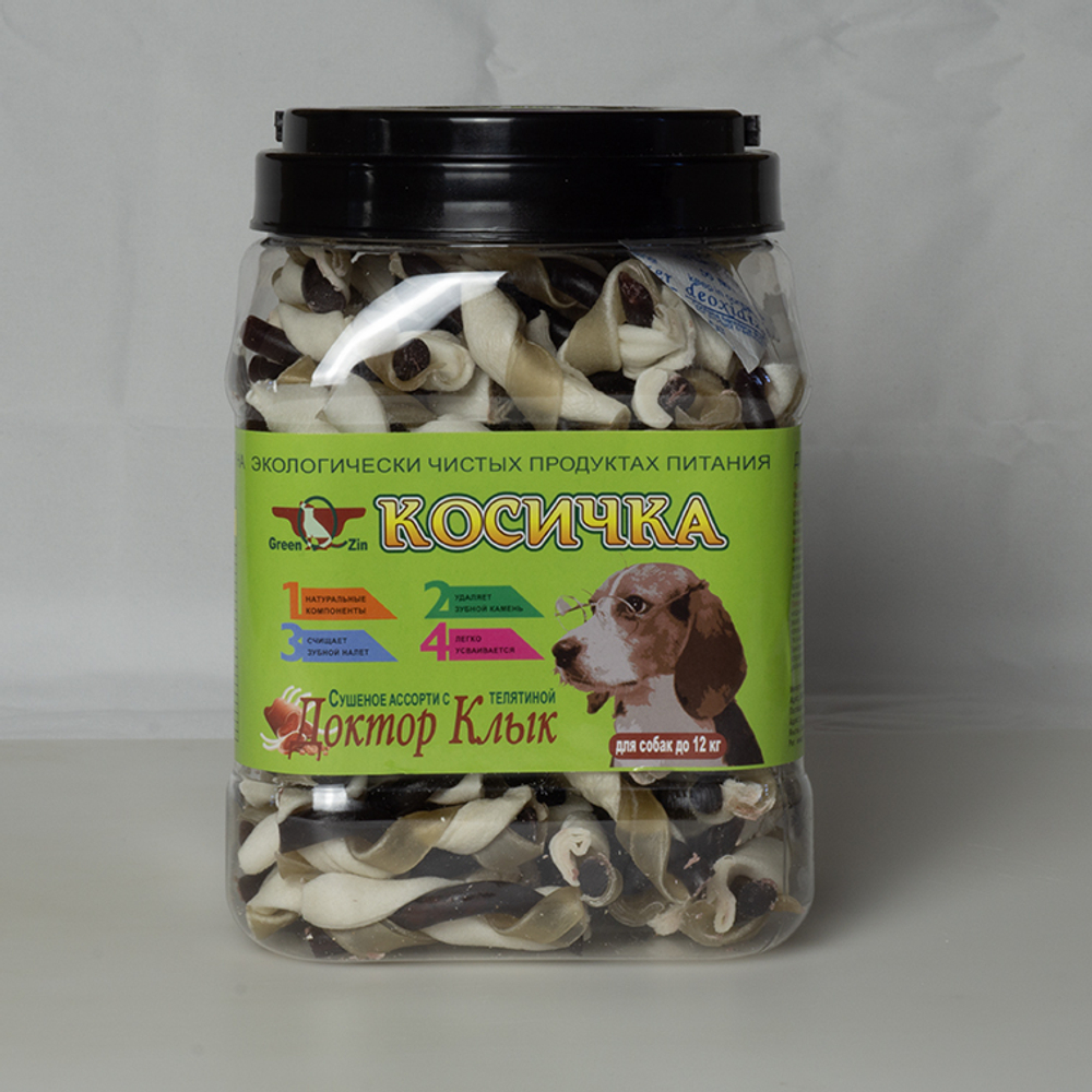 КОСИЧКА ДОКТОР КЛЫК (Сушеное ассорти с телятиной для собак до 12 кг) 920 гр