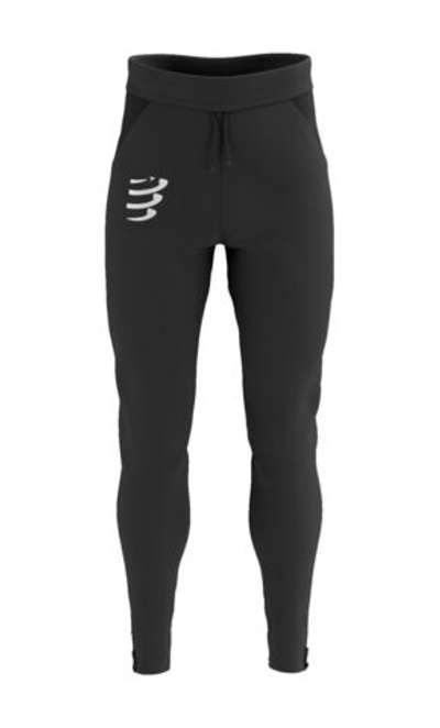 Мужские теннисные штаны Compressport Hurricane Windproof Seamless Pants - black