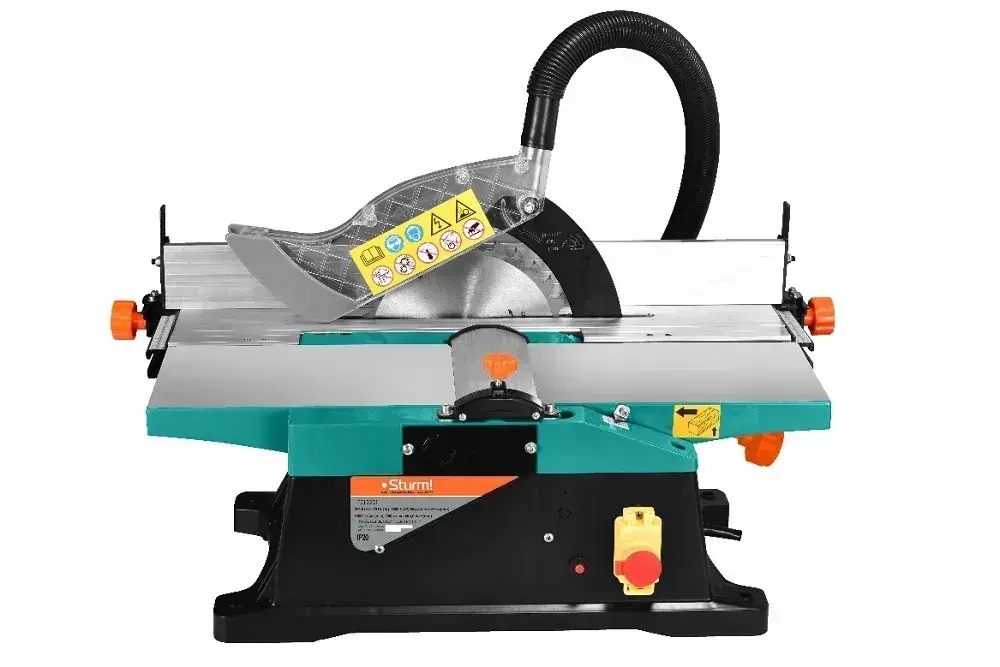 Станок деревообрабатывающий распиловочный, двигатель щеточный, 2000 Вт, диаметр диска 210мм, глубина реза 80мм, ширина строгания 155мм