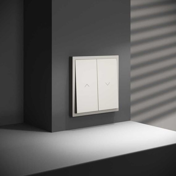 Выключатель встраиваемый Voltum S70 для жалюзи 10А кашемир VLS020703