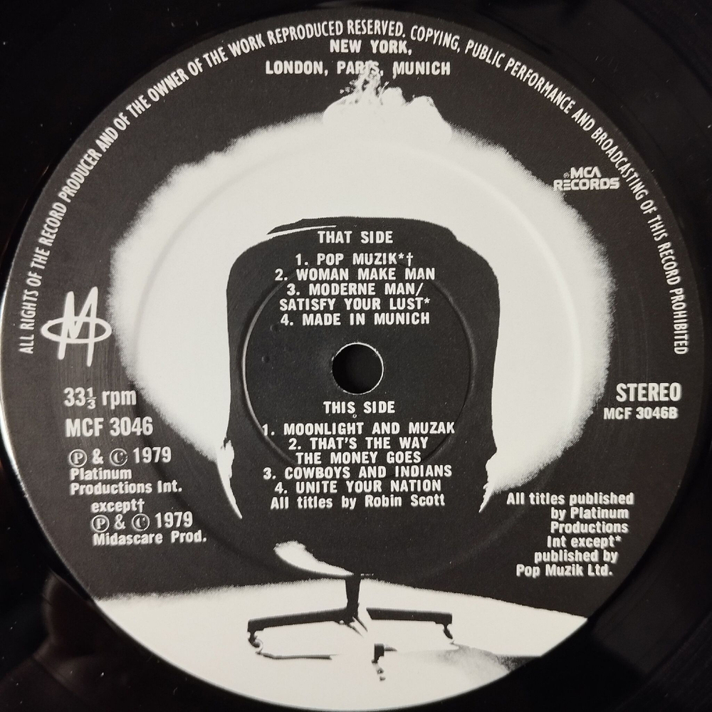 Винтажная виниловая пластинка LP M New York, London, Paris, Munich (UK 1979)