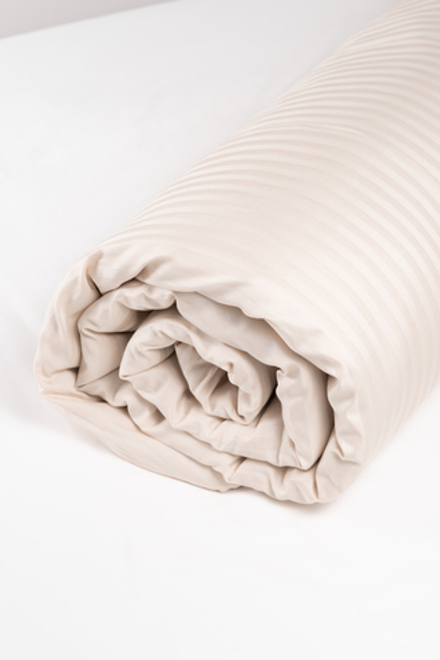 UTOPIA Пододеяльник, сатин бежевый страйп