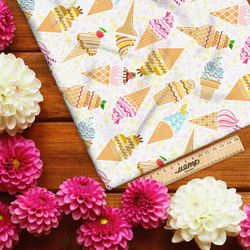 Ткань дюспо мороженное в стаканчике