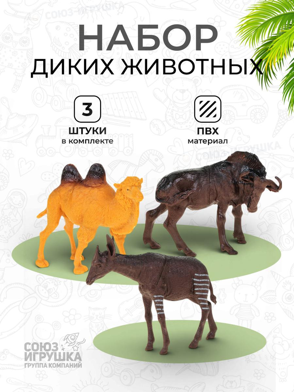 Набор диких животных 3шт, пакет DY518-31