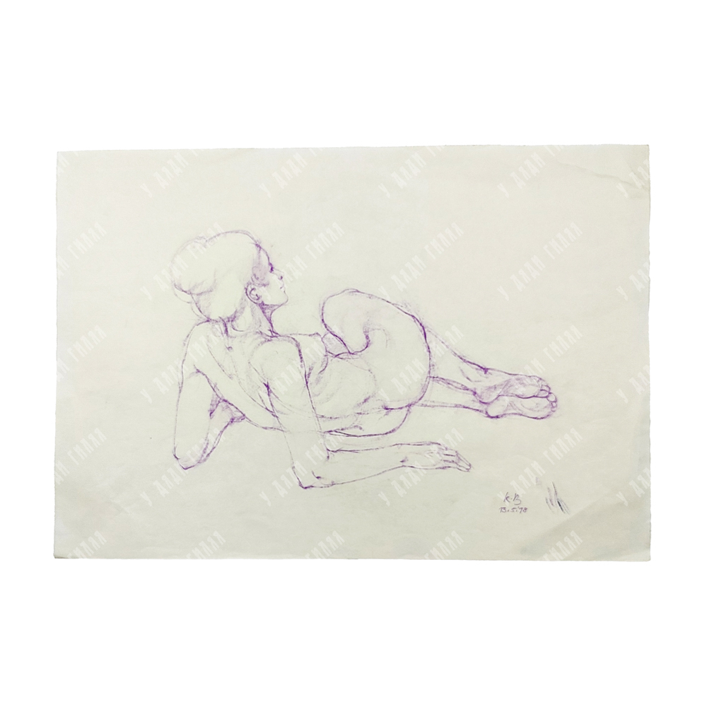 Эскизы обнаженной натуры. Карандаш, уголь, сангина. 1996