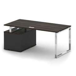 Shift Стол руководителя с опорной тумбой, правый SK.SRT-180 (R) Дуб Мали/Антрацит 1800*904*753