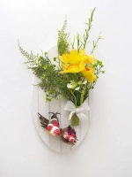 Панно "Птички" с искусственными цветами 36*28 см