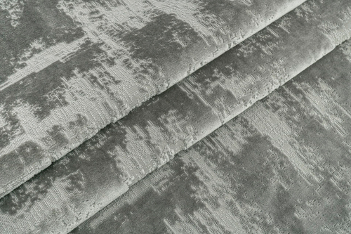 AURUS 5 мебельная ткань велюр, серый, ширина 1,4 м