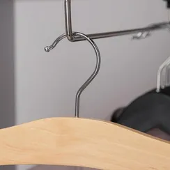 Вешалка для юбок и брюк многоуровневая SAVANNA, 4 перекладины, сорт А, 38,5×1,2×35,5 см, светлое дерево, лотос