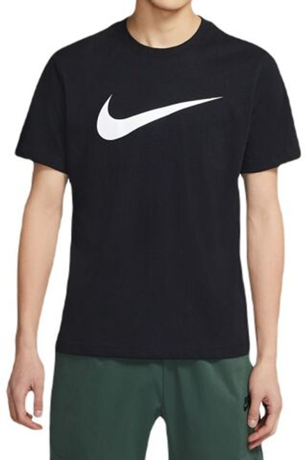 Теннисная футболка Nike Sportswear Swoosh T-Shirt - black/white