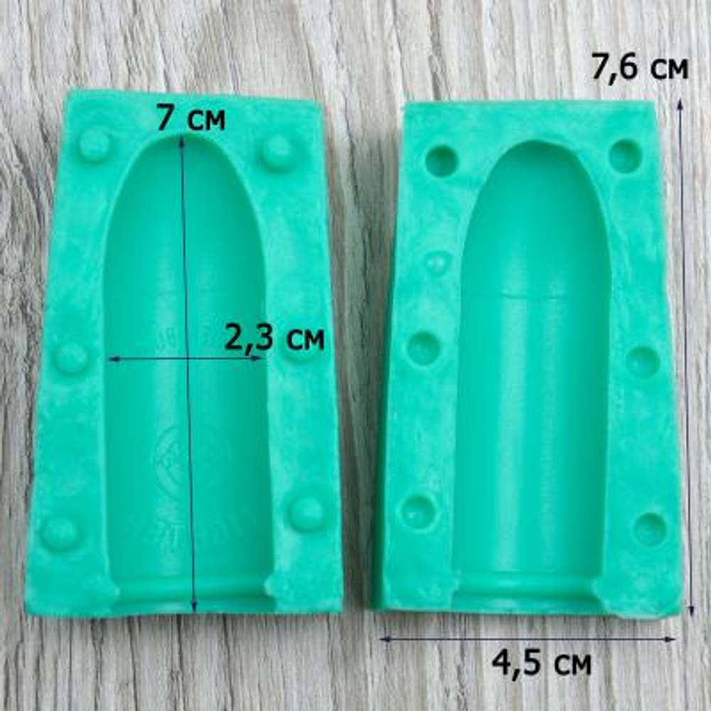 Силиконовый молд 3D Патрон