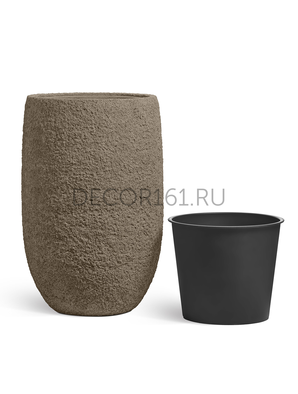 Кашпо TREEZ Effectory Terra Высокая чаша серый беж в-85, д-55 см 41.33-22-24-115-RB-85