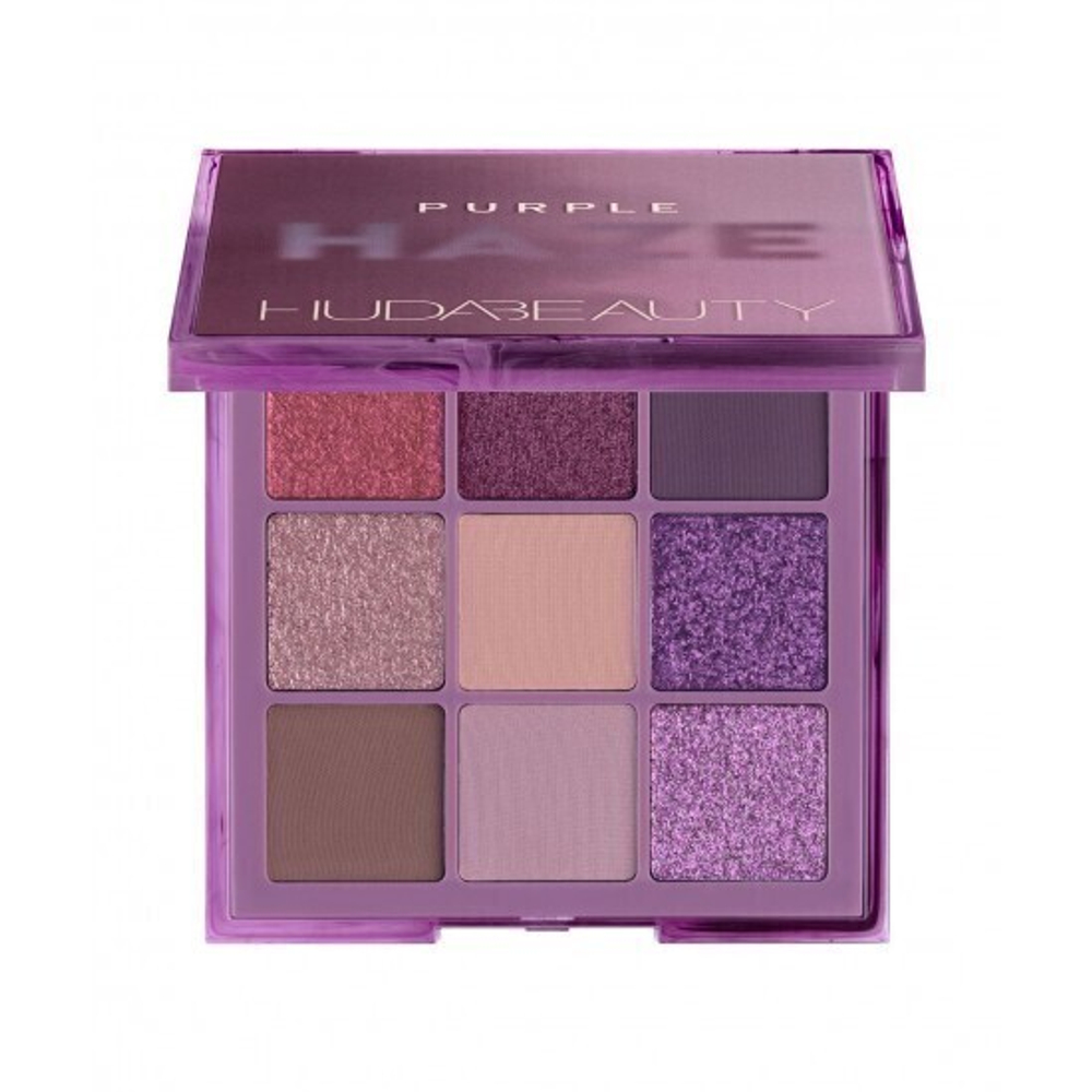 HUDABEAUTY Purple HAZE набор (косметичка, палетка теней, помада)