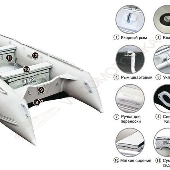 Лодка HDX OXYGEN 280 AL зеленая