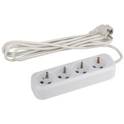 Удлинитель электрический ЭРА UX-4e-5m с заземлением 4 розетки 5 м ПВС 3x0,75мм2 10А