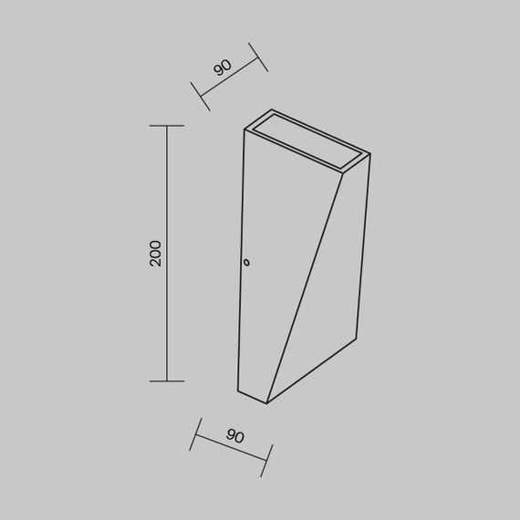 Уличный настенный светодиодный светильник Maytoni Times Square O580WL-L6B