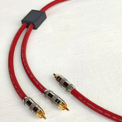 DAXX Y89 Аудио кабель-разветвитель 2RCA-1RCA с посеребренными жилами 2x0.75mm2 D=9mm