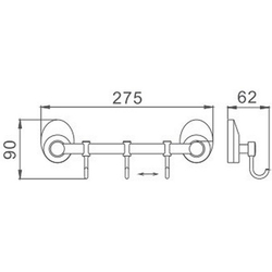 Крючок тройной для ванной Haiba HB1615-3