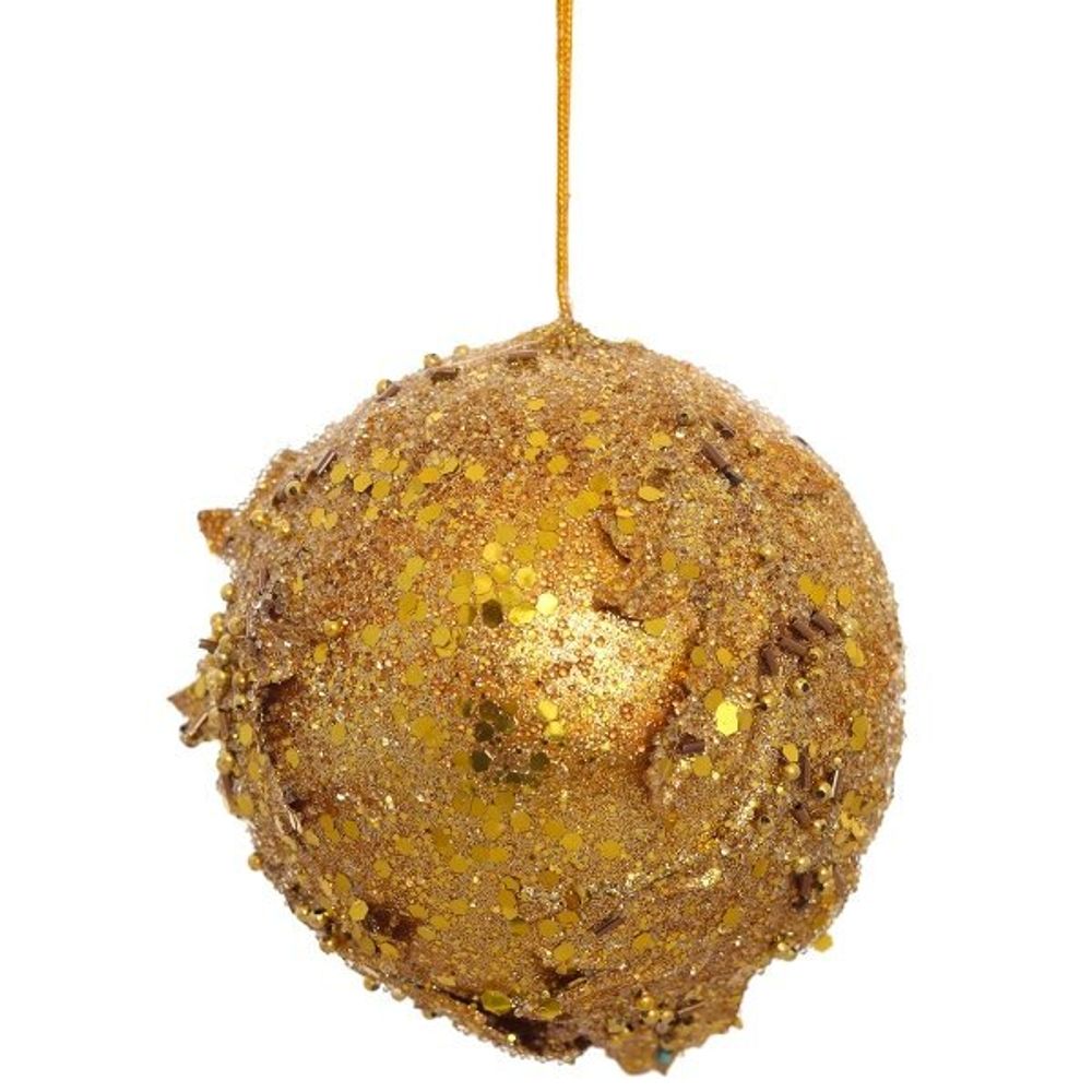 GAEM Украшение новогоднее Шар "Желтая планета", D 11 см, L11 W11 H11 см