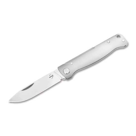 Складной нож Boker 01BO850 Atlas c клинком из стали Sandvik™ 12С27, рукоять Stainless Steel